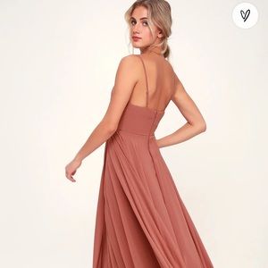 Lulus All About Love Rusty Rose Bridesmaid Dress